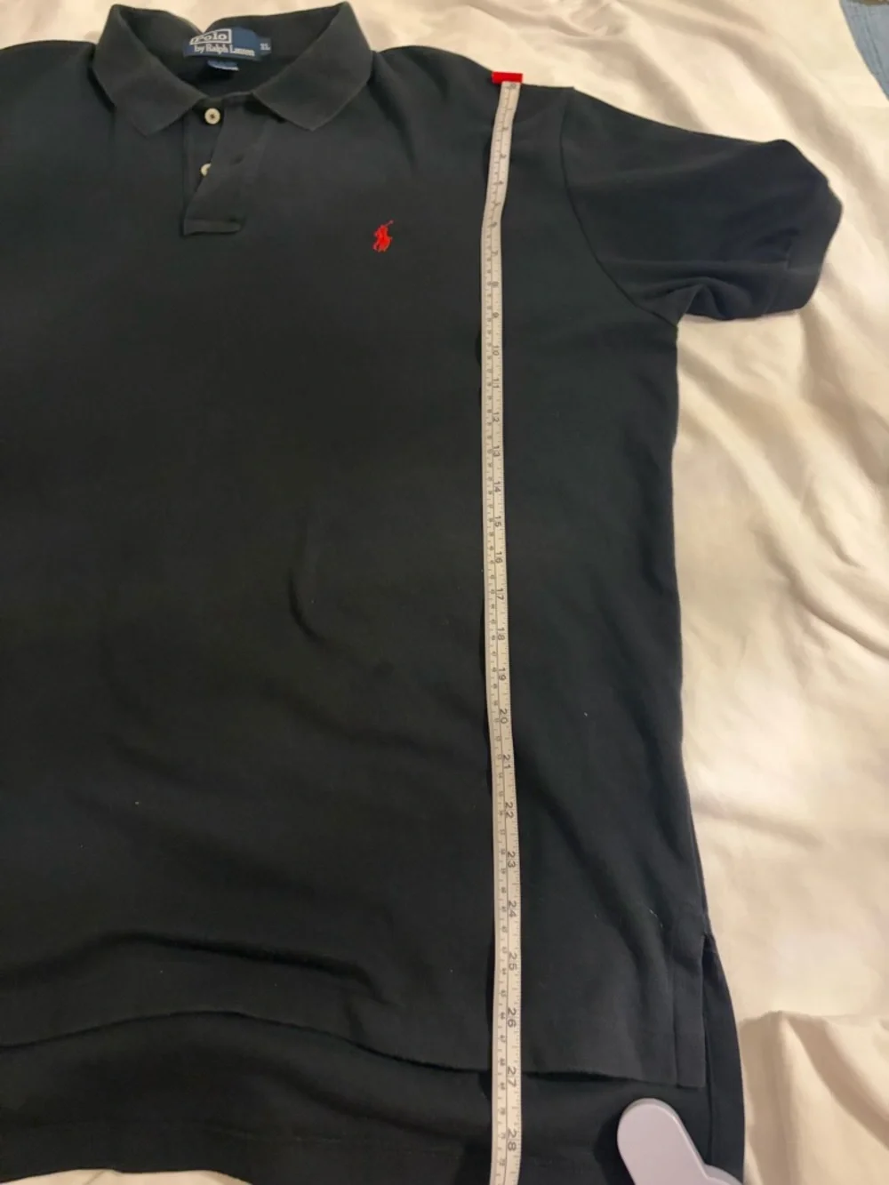 Ralph Lauren Black Polo with‎ Red Pony Embroidery
